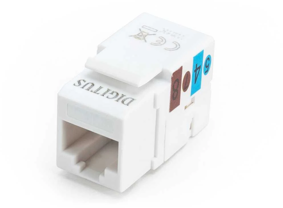 Assmann Electronic DIGITUS Keystone Modul Cat6 RJ45 neekranuoto kabelio montavimas per E klasės LSA juosteles