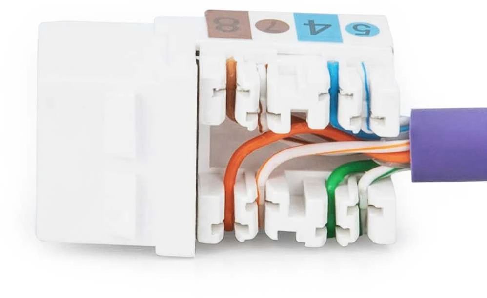 Assmann Electronic DIGITUS Keystone Modul Cat6 RJ45 neekranuoto kabelio montavimas per E klasės LSA juosteles
