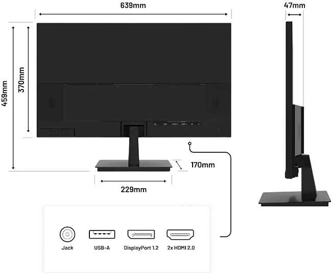 Monitorius JapanNext JN-I280UHD60F-P (S71013590)