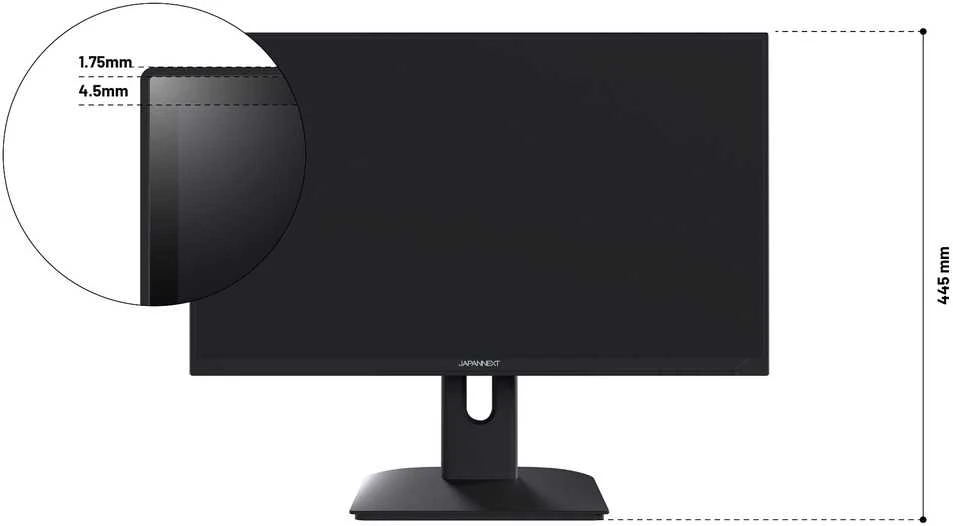Carruzzo JAPANNEXT JN-I238FHD200F kompiuterio monitorius 60,5 cm (23.8″) 1920 x 1080 pikseliai „Full HD“ LCD Juoda