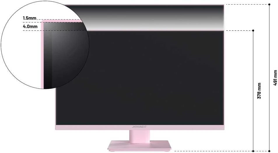 Monitorius JAPANNEXT 60,5 cm JN-I238FHD120F-HSP-PK 16:9 HDMI rožinis FHD