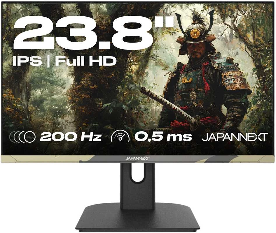 Carruzzo JAPANNEXT JN-IPS238FHD200F-HSP-CAMO kompiuterio monitorius 61 cm (24″) 1920 x 1080 pikseliai „Full HD“ LCD Juoda