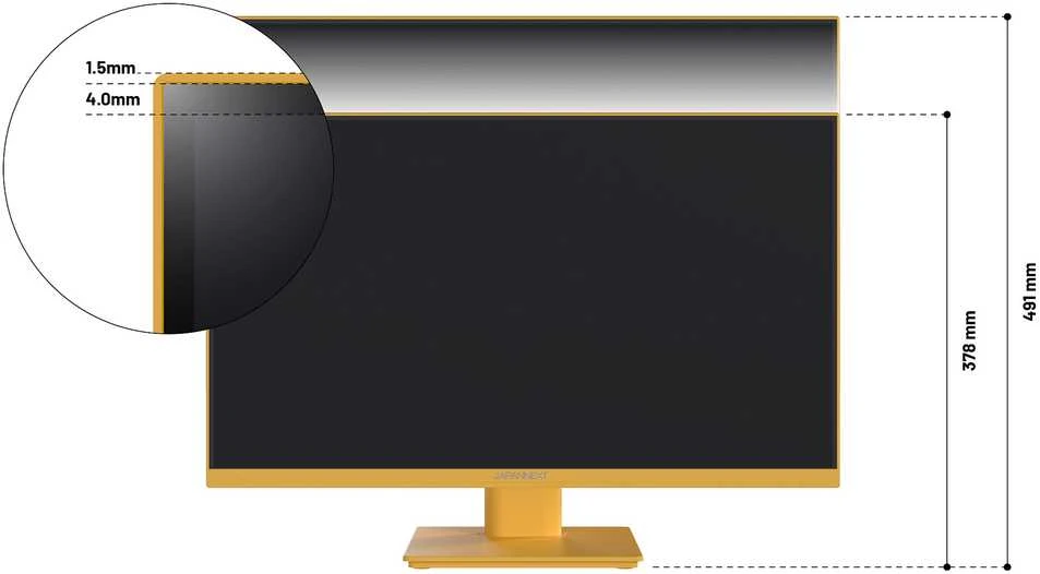 Carruzzo JAPANNEXT JN-I238FHD120F-HSP-YE kompiuterio monitorius 60,5 cm (23.8″) 1920 x 1080 pikseliai „Full HD“ LCD Geltona