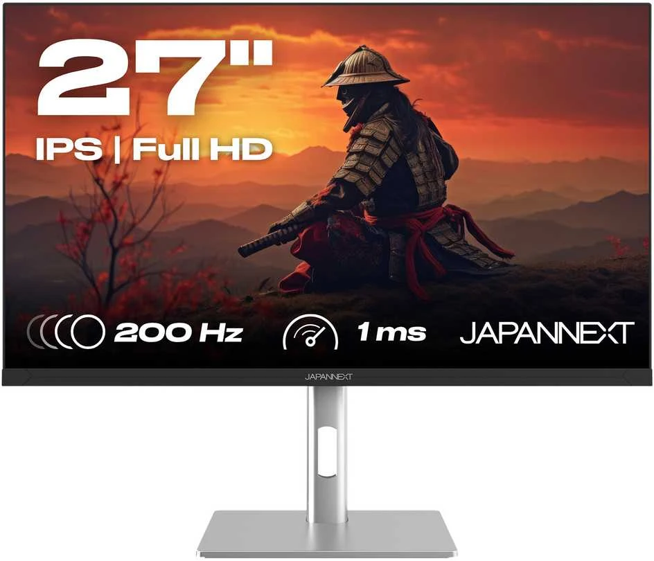 Carruzzo JAPANNEXT JN-I270FHD200F-HSP kompiuterio monitorius 68,6 cm (27″) 1920 x 1080 pikseliai „Full HD“ LED Sidabras