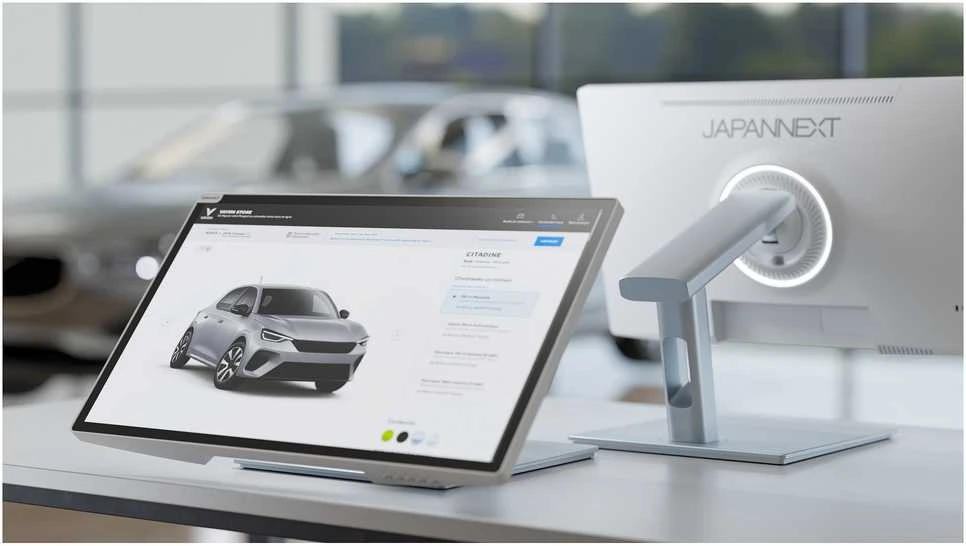 Carruzzo JAPANNEXT JN-IPS2152FHDR-C65W-FLD-T kompiuterio monitorius 54,6 cm (21.5″) 1920 x 1080 pikseliai „Full HD“ LED Lietimui jautrus ekranas Pilka