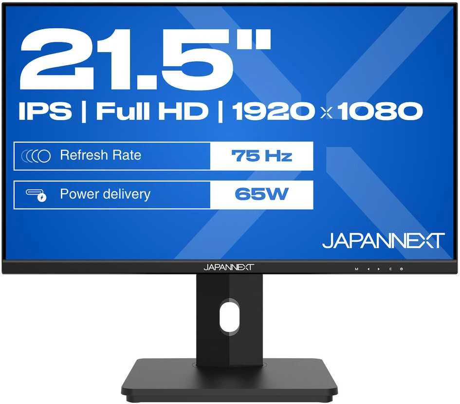 Carruzzo JAPANNEXT JN-I215FLFHSP-C65W kompiuterio monitorius 54,6 cm (21.5″) 1920 x 1080 pikseliai „Full HD“ LCD Juoda