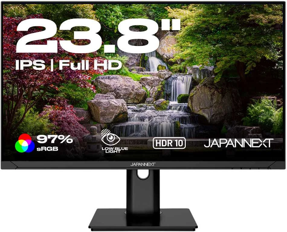Carruzzo JAPANNEXT JN-IPS2382FHDR-HSP kompiuterio monitorius 61 cm (24″) 1920 x 1080 pikseliai „Full HD“ LCD Juoda