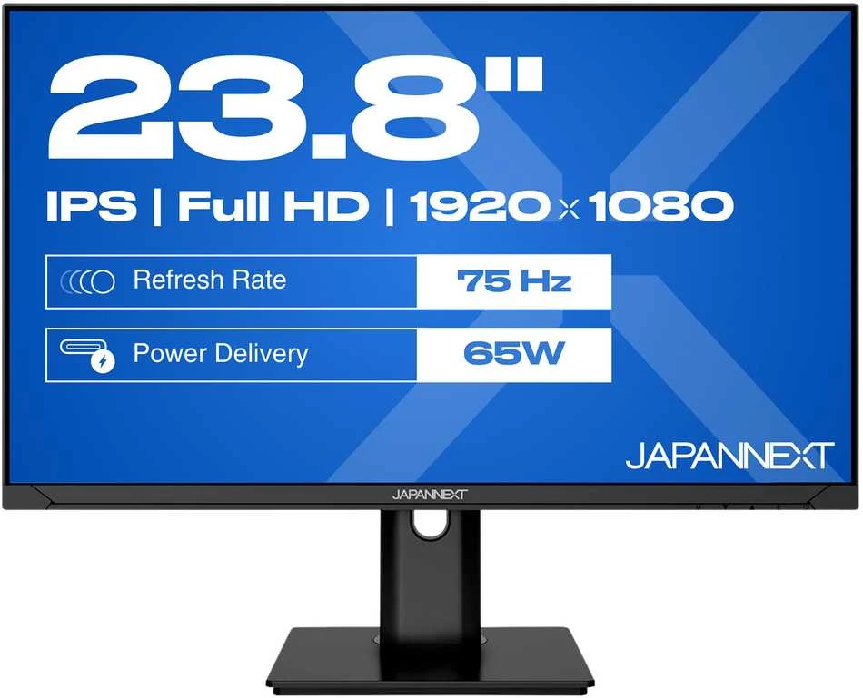 Carruzzo JAPANNEXT JN-IPS238FHDR-C65W-HSP kompiuterio monitorius 60,5 cm (23.8″) 1920 x 1080 pikseliai „Full HD“ LED Juoda