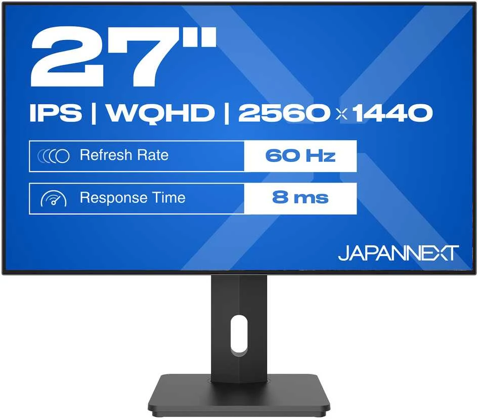 Carruzzo JAPANNEXT JN-27IPS4FLWQHDR-HSP kompiuterio monitorius 68,6 cm (27″) 2560 x 1440 pikseliai Wide Quad HD LCD Juoda