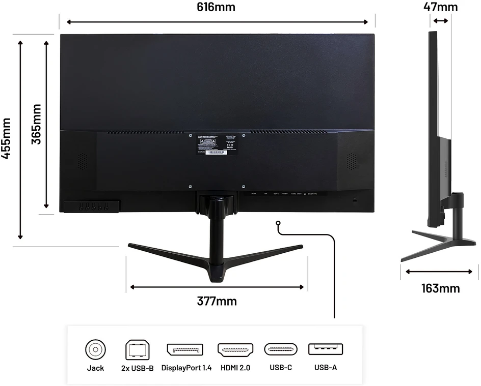 Monitorius JapanNext JN-IPS27WQHDR-C65W (S71013587)