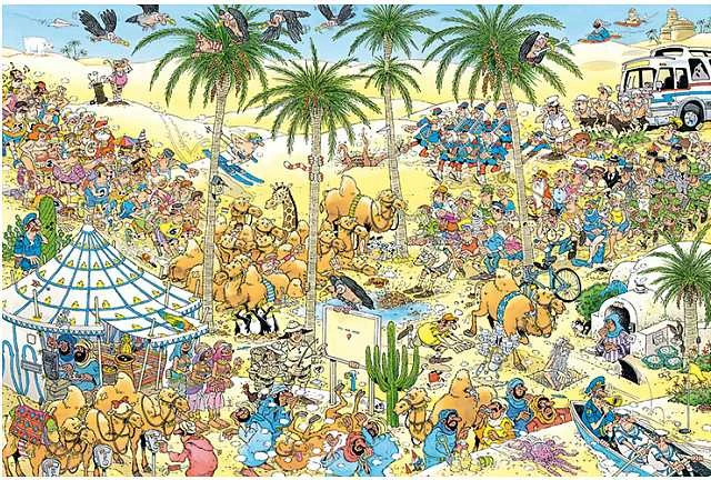 Dėlionė Jumbo Spiele Jumbo Jan van Haasteren Die Oase 1500 Teile Puzzle (19059)