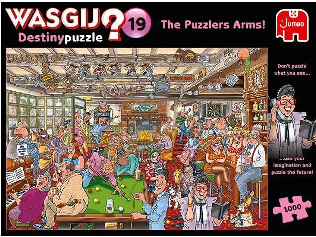 Dėlionė Jumbo Spiele Jumbo Wasgij Destiny 19 Die Kneipe -Im Im -Eck- Eck 1000 Teile Puzzle (19166)