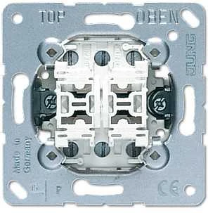 Dvigubas jungiklis be fiksacijos JUNG 539 U, 10A, 250V~
