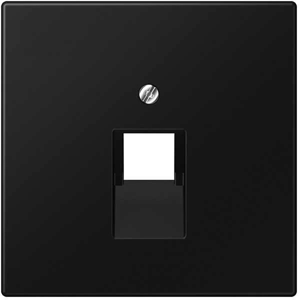 Kompiuterinio lizdo apdaila JUNG LS969-1UASWM (juoda, matinė, 1xRJ45)