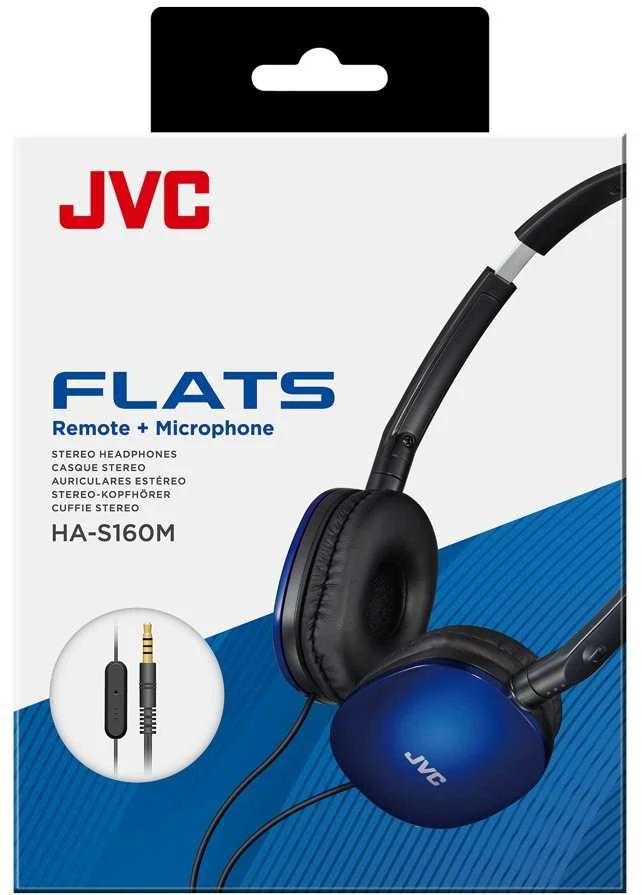 JVC, HA-S160MAU, mėlynos sp. dinaminės ausinės