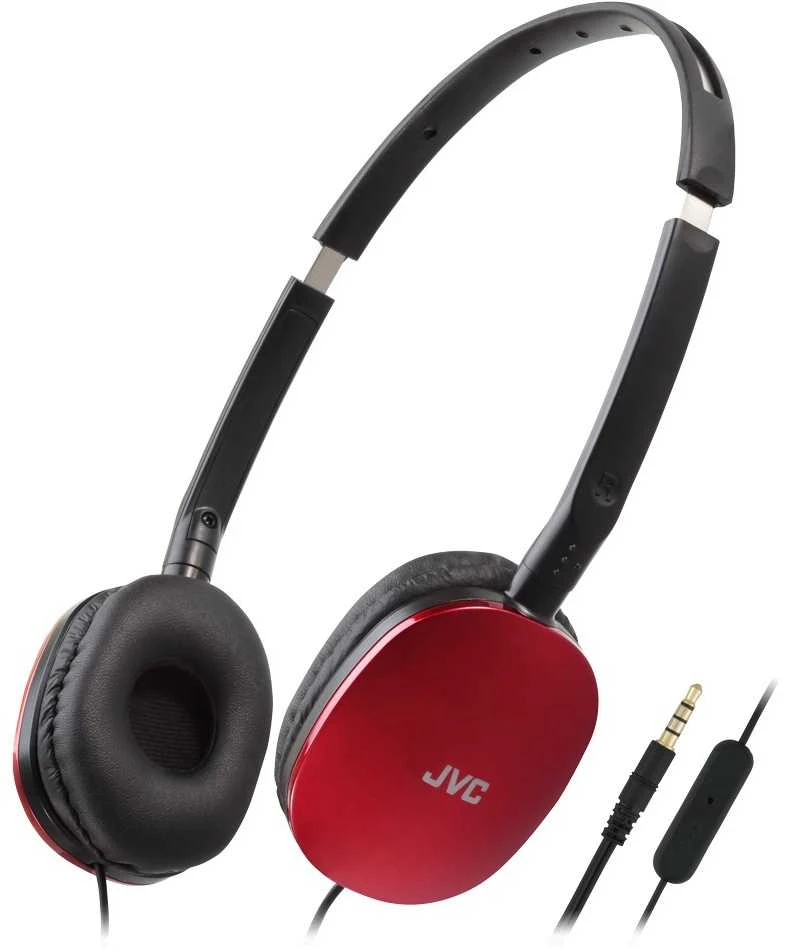 JVC HA-S160MRU raudonos ausinės su mikrofonu
