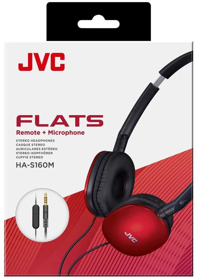 JVC, HA-S160MRU, raudonos sp. dinaminės ausinės