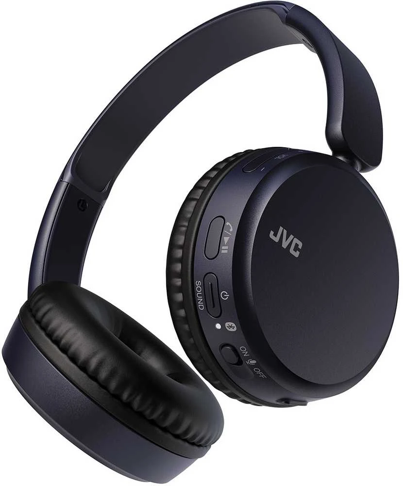 JVC, HA-S36W-AU, mėlynos sp. dinaminės ausinės, mikrofonas