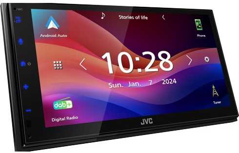 Automagnetola JVC KW-M595DBT radio samochodowe Juodas Wi-Fi 22 W Bluetooth