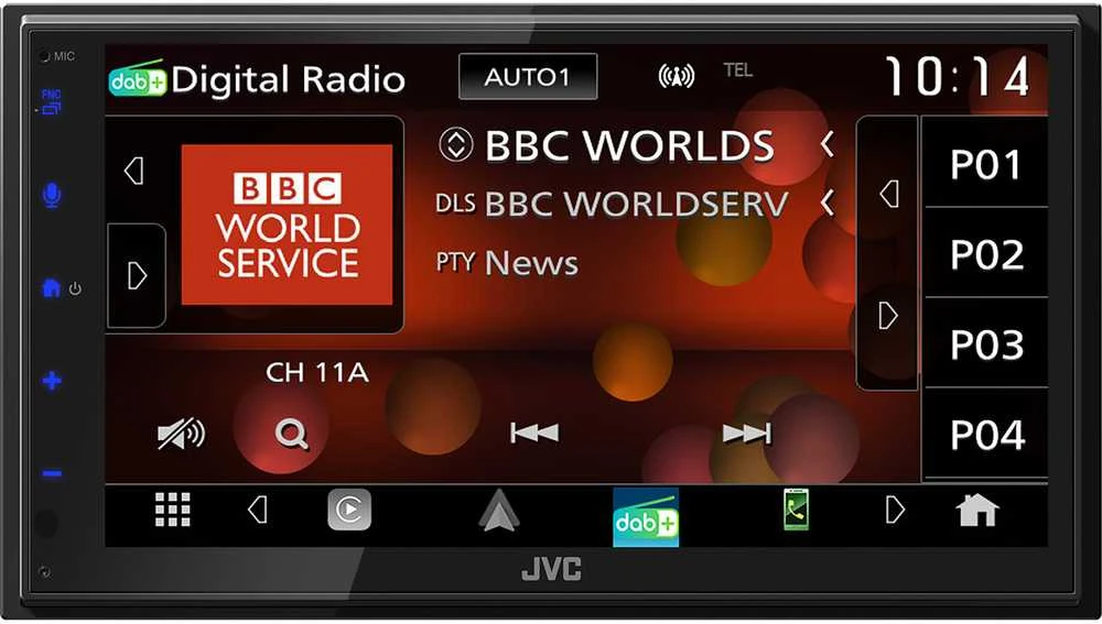 Automagnetola JVC, KW-M695DBW 2-DIN AV grotuvas su 6.8" ekranu, Bluetooth