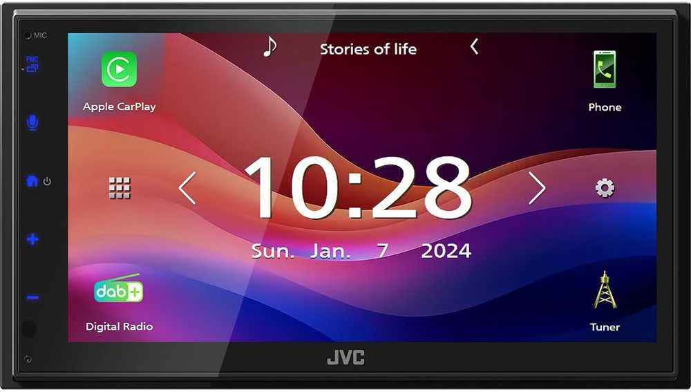Automagnetola JVC, KW-M695DBW 2-DIN AV grotuvas su 6.8" ekranu, Bluetooth