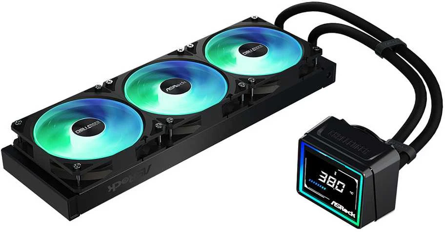 Asrock Challenger 360 aušinimo sistema su skaitmeniniu ekranu