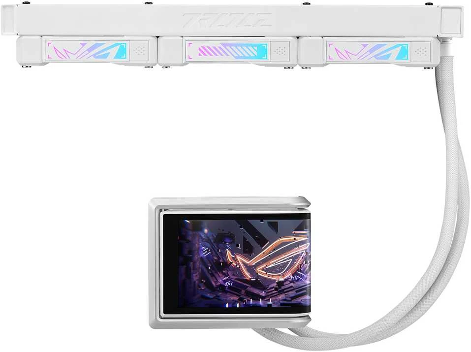 Asus ROG RYUO IV 360 ARGB Wht - viskas viename vandens aušinimas, 12 cm (baltas)
