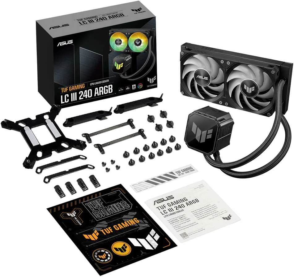 ASUS TUF GAMING LC III 240 ARGB procesorius. Viskas viename skysčio aušintuvas. 12 cm. Juodas.