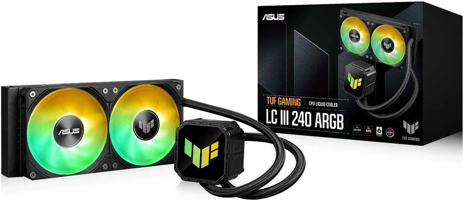 ASUS TUF GAMING LC III 240 ARGB procesorius. Viskas viename skysčio aušintuvas. 12 cm. Juodas.