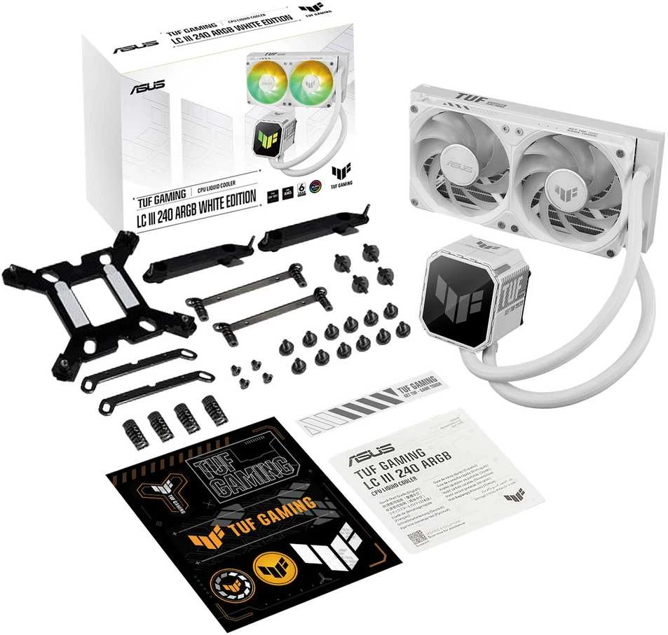ASUS TUF GAMING LC III 240 ARGB WHT procesorius „viskas viename“ skysčio aušintuvas 12 cm Baltas
