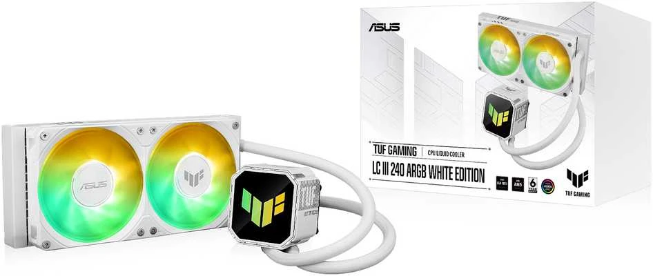 ASUS TUF GAMING LC III 240 ARGB WHT procesorius „viskas viename“ skysčio aušintuvas 12 cm Baltas