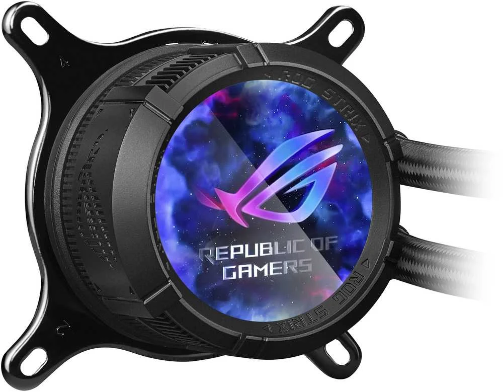 Procesoriaus aušinimo vandeniu sistema ASUS ROG STRIX LC III 360 ARGB LCD, Juodos spalvos