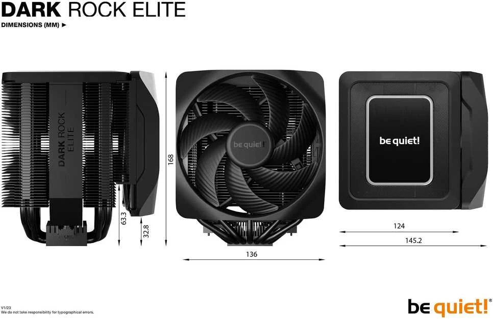 LISTAN BE QUIET Dark Rock Elite RGB procesoriaus aušintuvas
