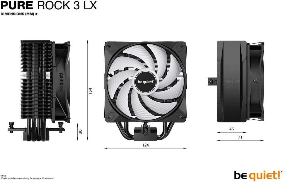 be quiet! Pure Rock 3 LX, juoda