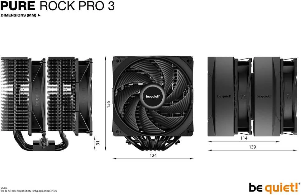 be quiet! Pure Rock Pro 3, juoda
