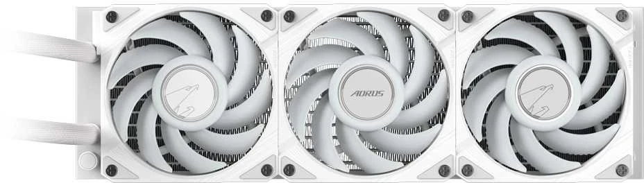 AORUS WATERFORCE II 360 ICE: trijų ventiliatorių blokas