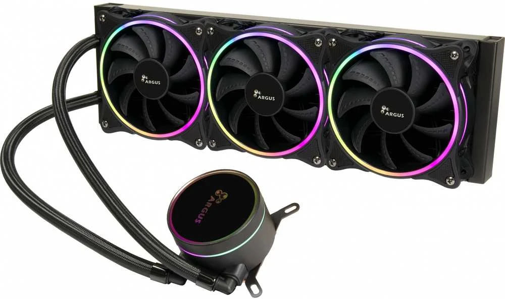 Inter-Tech Iceman LC-360 AIO aušinimo sistema su RGB ventiliatoriais