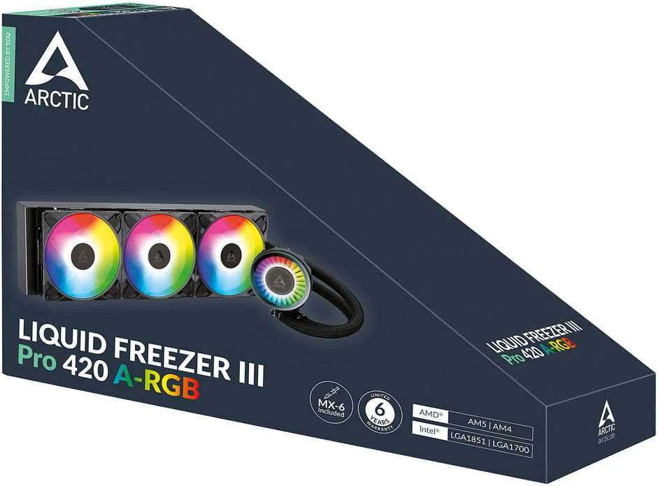 Arctic Cooling ARI ARCTIC Liquid Šaldiklis III Pro 420 A-RGB Procesorius Universalusis skystinis aušintuvas 14 cm Juoda