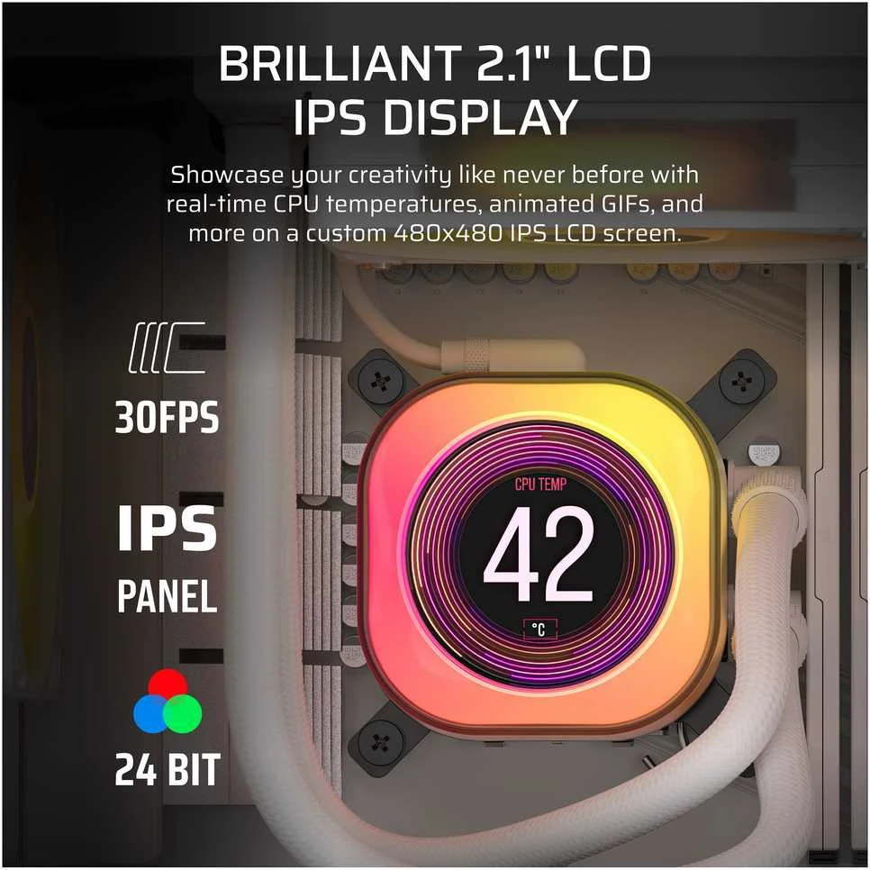 Corsair iCUE LINK TITAN 360 RX LCD Processor Oro vėsintuvas 12 cm Juodas 1 pc(s)