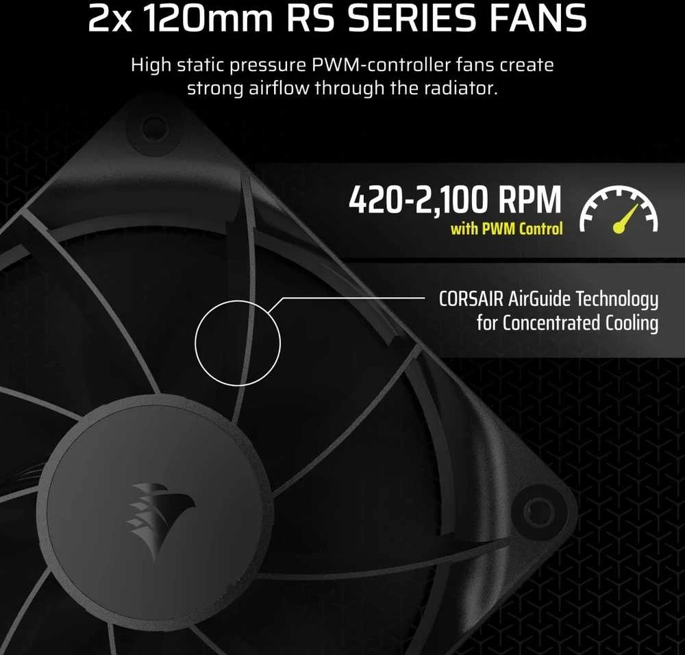 „Corsair Nautilus 240 RS“ pagrindinės plokštės universalus skysčio aušintuvas, Juodas
