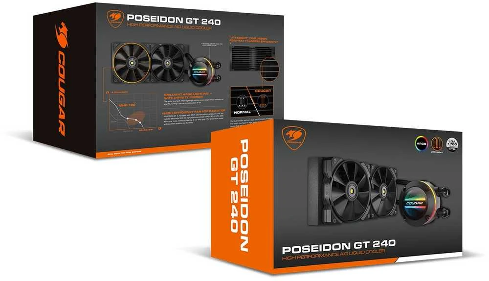 COUGAR POSEIDON GT 240 AiO Skystas Vandens aušinimas