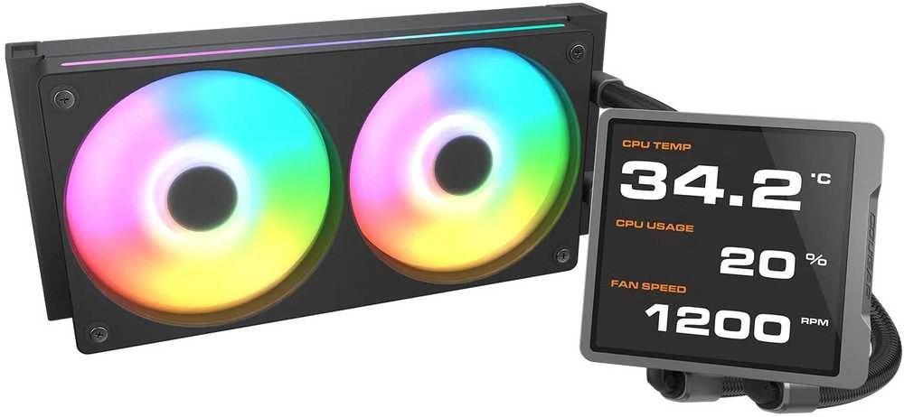 Cougar Poseidon procesoriaus aušintuvas su LCD ekranu