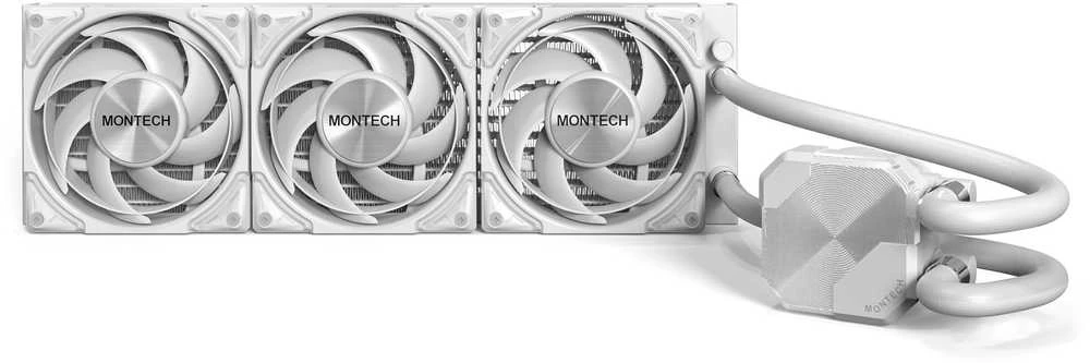 „Montech HyperFlow Silent All-in-One“ skysčio aušintuvas – 360 mm, baltos spalvos