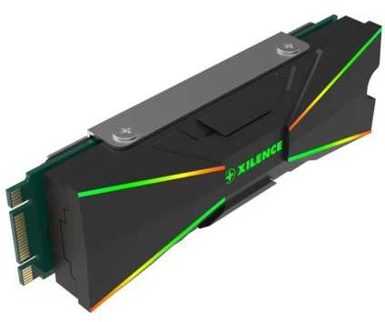 „Xilence M2SSD.B.ARGB“ M.2 2280 SSD PCIe NVMe/SATA aušintuvas, 3 kontaktų ARGB 5V, pasyvus