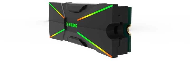 „Xilence M2SSD.B.ARGB“ M.2 2280 SSD PCIe NVMe/SATA aušintuvas, 3 kontaktų ARGB 5V, pasyvus