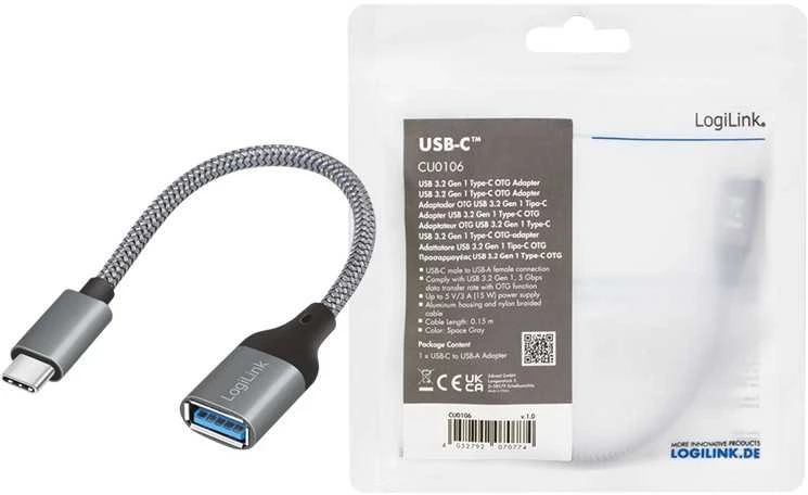 „LogiLink“ USB-C (M) – USB 3.0 (F)