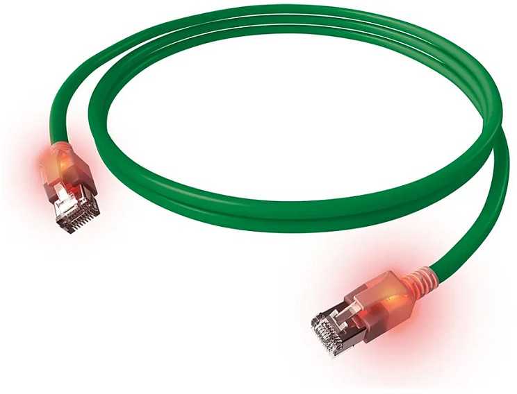 Easylan SACON Kabelis S/FTP kat. 6A (klasa EA), LSOH, žalia, 0,5 m