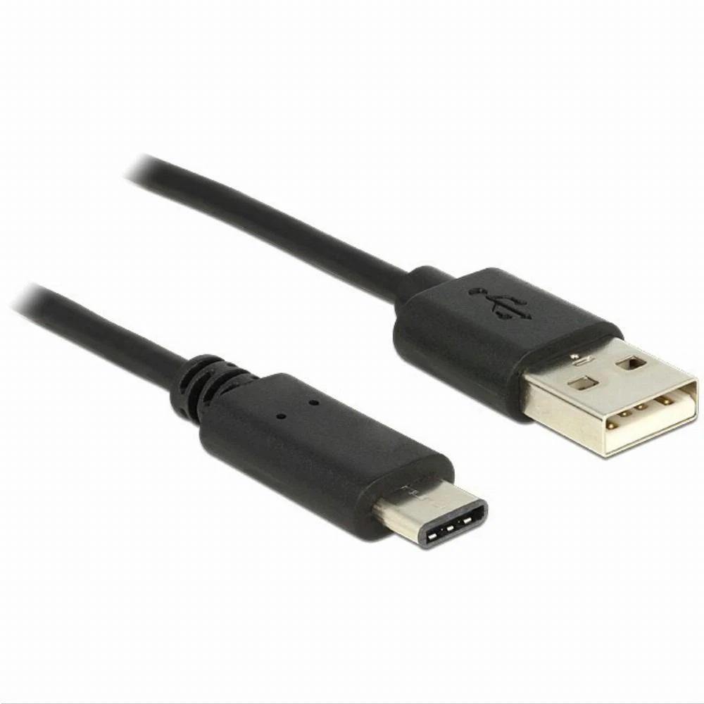 DELOCK Cable USB Type-C 2.0 vyriškas > USB 2.0 tipo A kištukas 1 m juodas