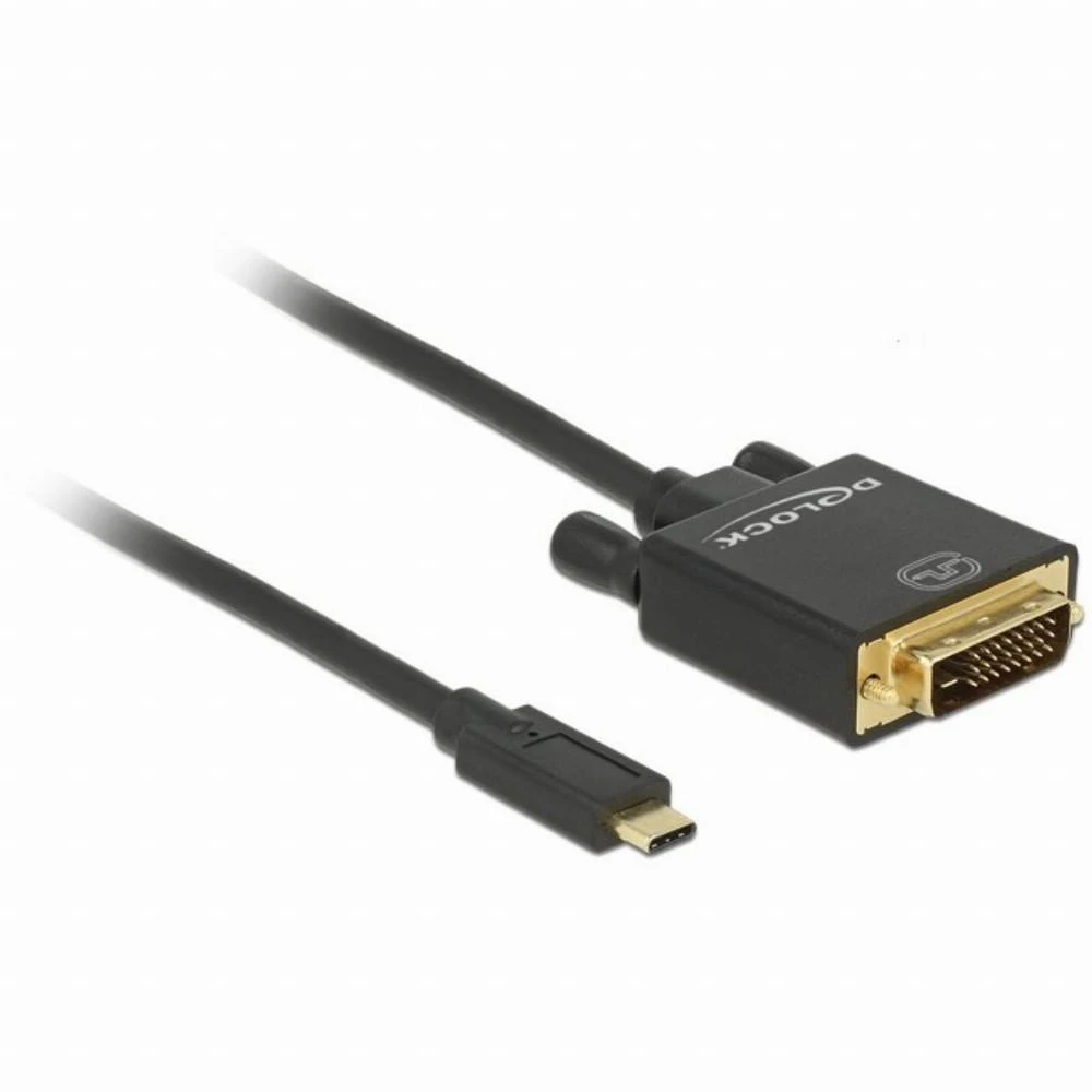 Delock Cable USB Type-C vyriškas daugiau DVI 24+1 male (DP Alt Mode) 4K 30 Hz 2m juodas