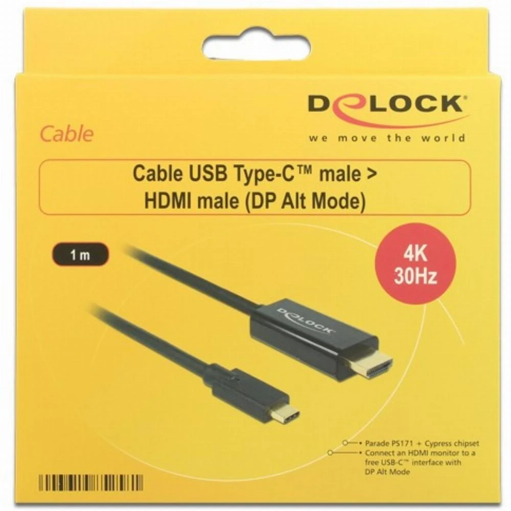Kabelis Delock 85258 USB Type-C male>HDM